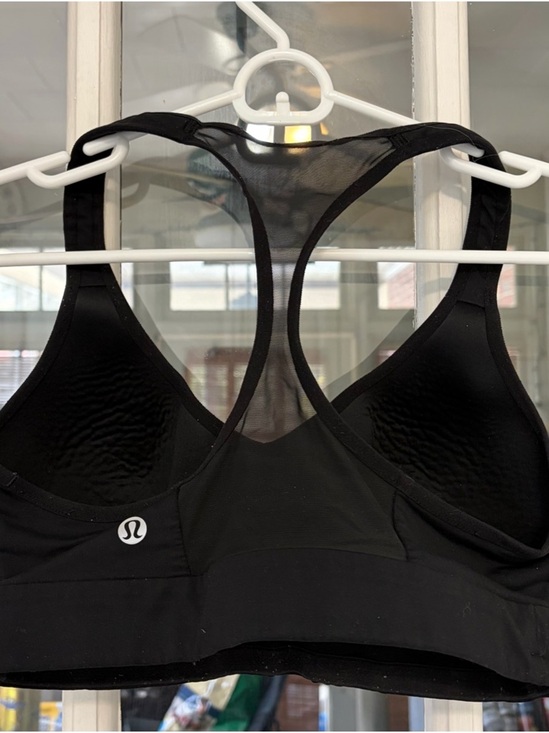 lululemon athletica Other - lululemon athletica Black Racerback Mesh-Back Sports Bra size 6